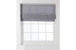 Collection Woven Textured Lined Roman Blind - 3ft - Grey.